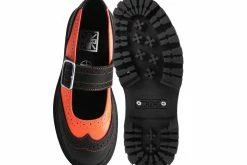 A3023L Women Black & Orange TUKskin⢠Double Decker Mary Jane