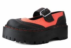 A3023L Women Black & Orange TUKskinβ’ Double Decker Mary Jane
