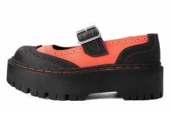 A3023L Women Black & Orange TUKskin⢠Double Decker Mary Jane
