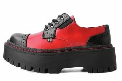 A3032L Black & Red Double Decker Brogue