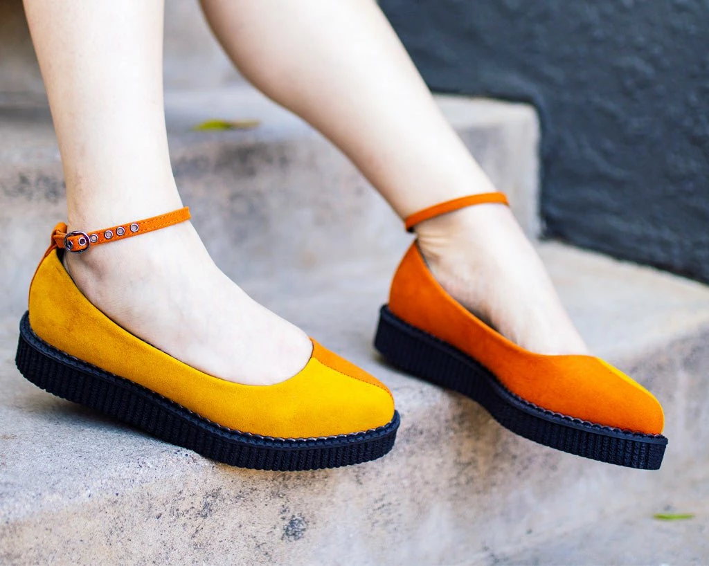 A3041L Sunkissed Twist Ballet Ankle Strap Creeper Women