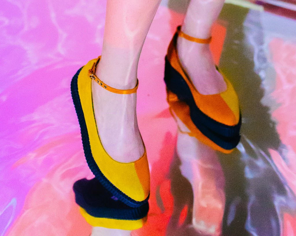 A3041L Sunkissed Twist Ballet Ankle Strap Creeper Women