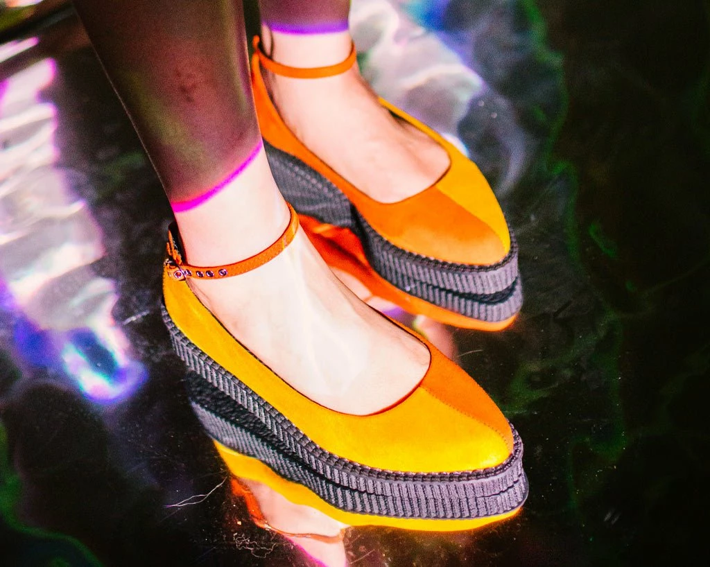 A3041L Sunkissed Twist Ballet Ankle Strap Creeper Women