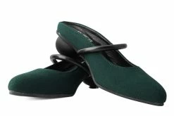 A3070L Women Cedar Green Faux Suede Ball Heel