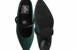 A3070L Women Cedar Green Faux Suede Ball Heel