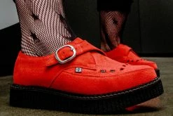 A3074 Red Suede Pointed Creeper