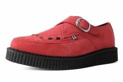 A3074 Red Suede Pointed Creeper