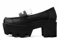 A3085L New Arrivals Black & White Dress TUKskin⢠Square Nosebleed Loafer