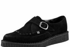 A8139 Suede Pointed Buckle Creeper