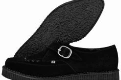 A8139 Suede Pointed Buckle Creeper