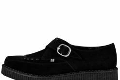 A8139 Suede Pointed Buckle Creeper