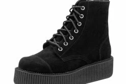 A8642L Women Black Suede Viva Mondo Boots