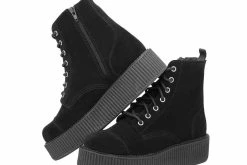 A8642L Women Black Suede Viva Mondo Boots