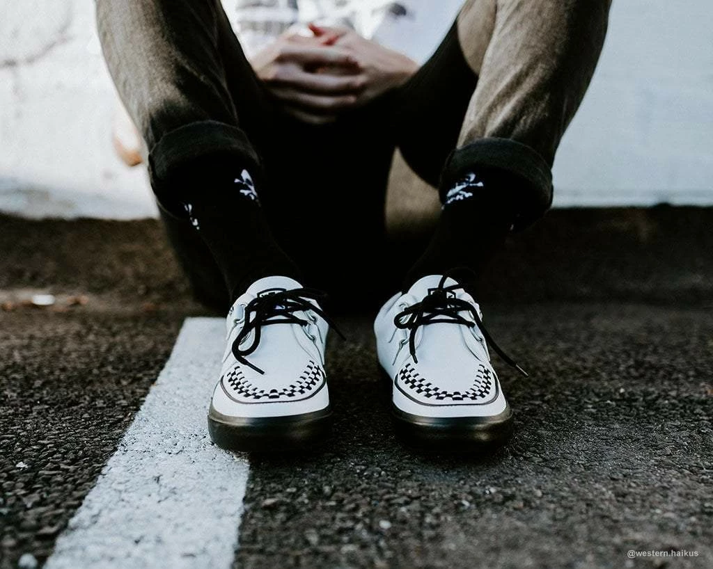 A9179 Women White Leather D-Ring VLK Sneaker