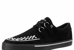 A9182 Women Black Suede White Interlace VLK Sneaker