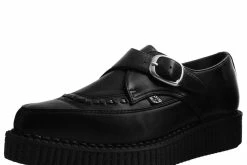 A9324 Black TUKskin™ Pointed Buckle Creeper Women