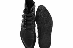 A9409 Black TUKskin⢠Skull Buckle Pointed Boot