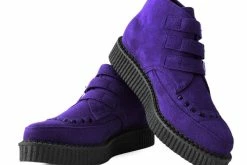 A9494 Women Ultra Violet 3-Buckle Pointed Creeper Boot