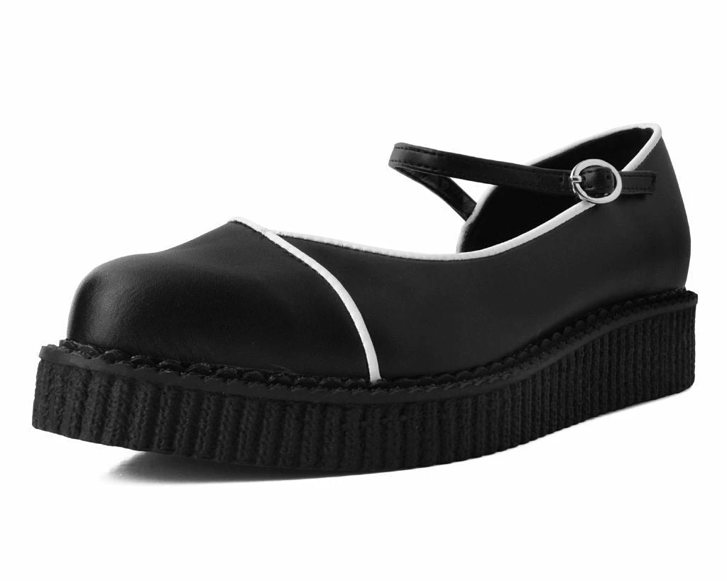 A9590L Black Dorsay Pointed Mary Jane Women