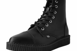 A9636 Women Black TUKskin™ Pointed Lace Up Boot