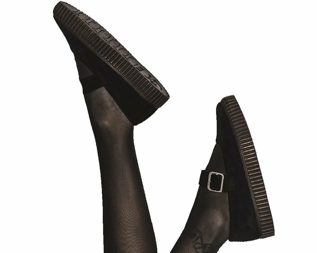 A9677L Black Pointed EZC Mary Jane Women