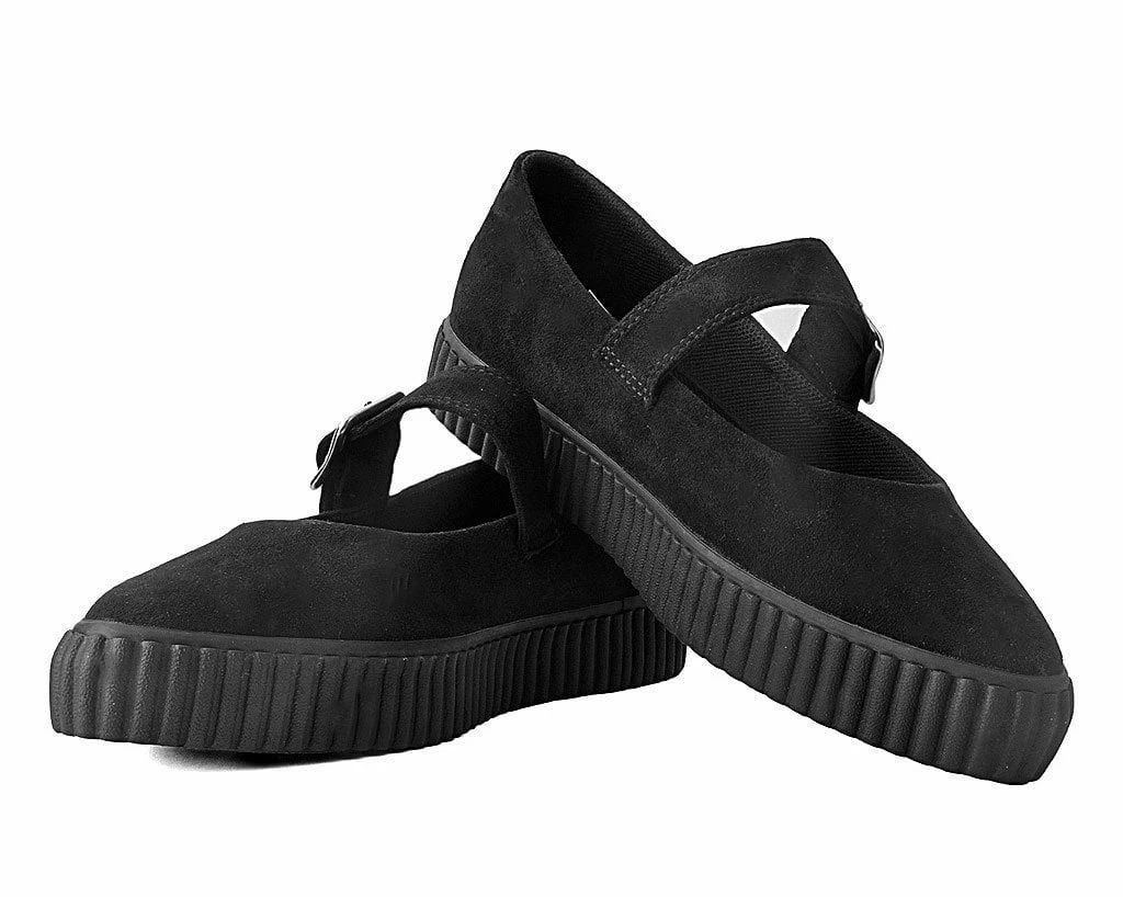 A9677L Black Pointed EZC Mary Jane Women