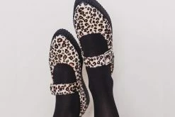 A9678L Leopard Pointed EZC Mary Jane
