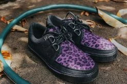 A9690 Black & Purple Leopard D-Ring VLK Sneaker