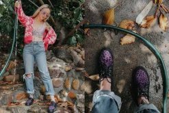 A9690 Black & Purple Leopard D-Ring VLK Sneaker