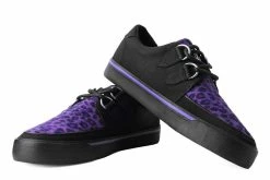 A9690 Black & Purple Leopard D-Ring VLK Sneaker