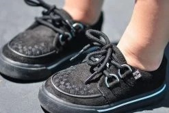 A9723B Black 2-Ring VLK Creeper Toddler Sneaker Vegan