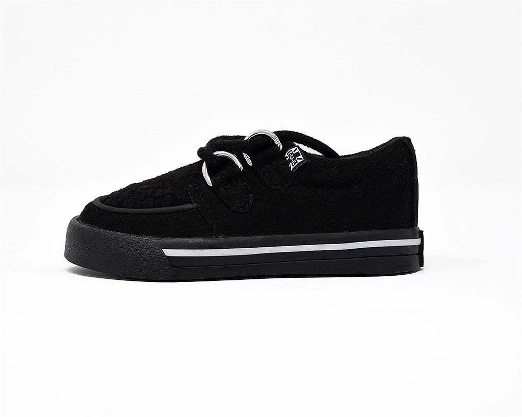 A9723B Black 2-Ring VLK Creeper Toddler Sneaker Vegan