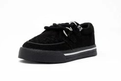 A9723B Black 2-Ring VLK Creeper Toddler Sneaker Vegan
