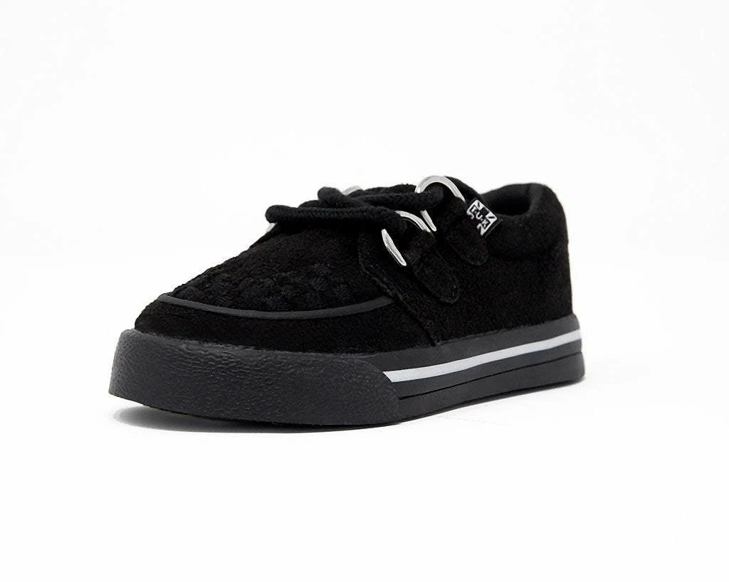 A9723B Black 2-Ring VLK Creeper Toddler Sneaker Vegan