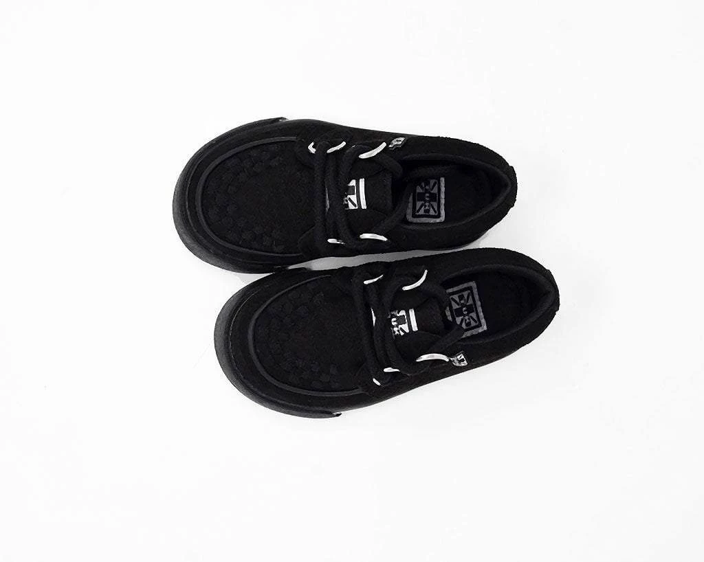 A9723B Black 2-Ring VLK Creeper Toddler Sneaker Vegan
