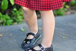A9725B Black & White Kitty Mary Jane Toddler Sneaker Kitty Styles