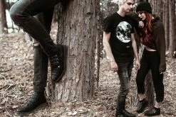 A9744 Black TUKskin⢠3-Buckle Skull Boot