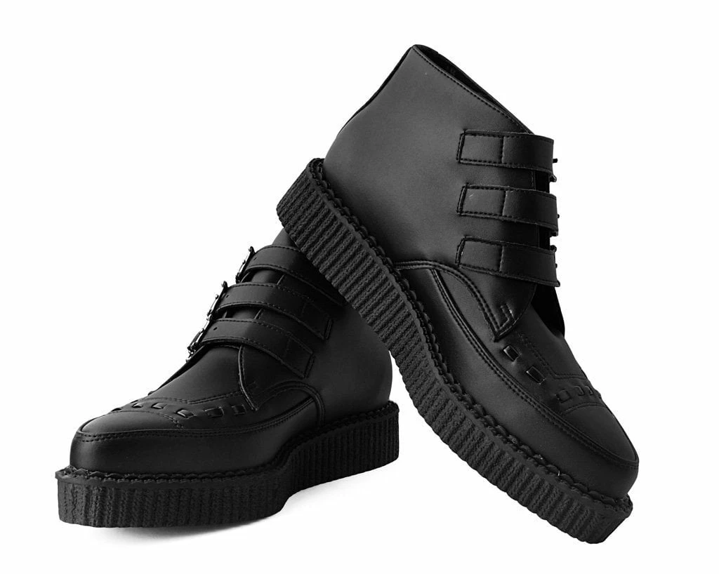A9744 Black TUKskin⢠3-Buckle Skull Boot