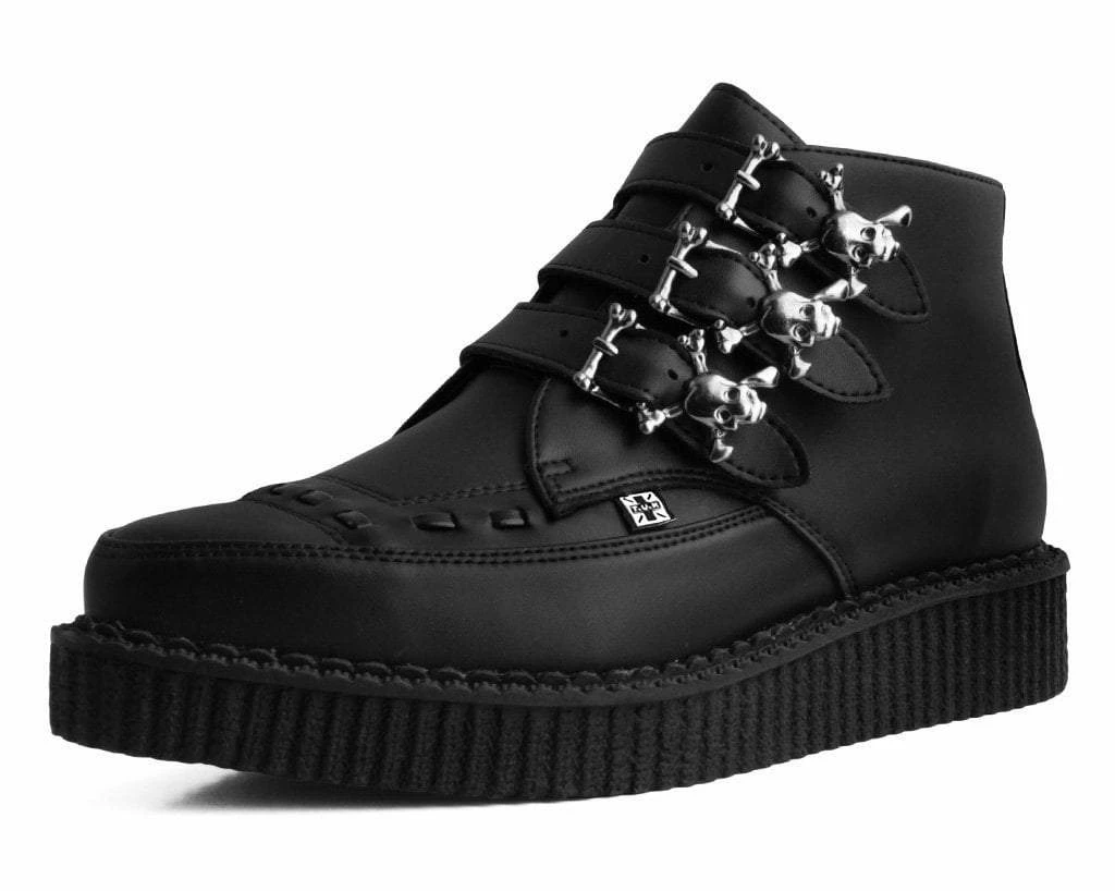 A9744 Black TUKskin⢠3-Buckle Skull Boot