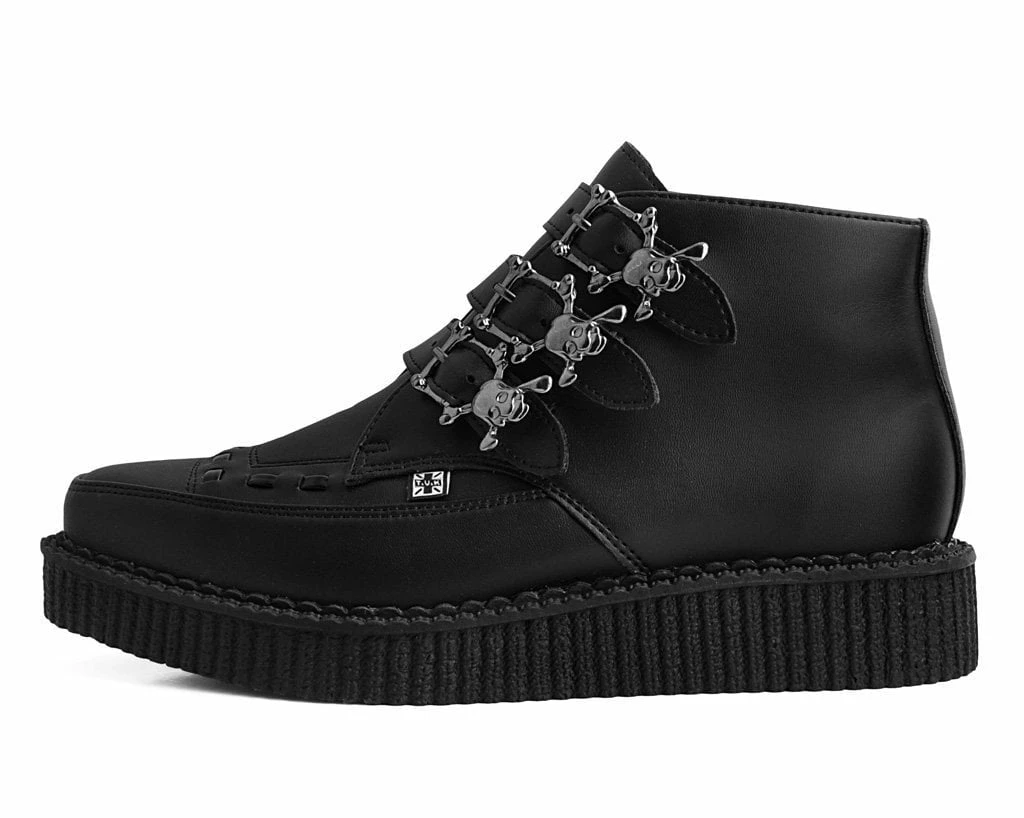 A9744 Black TUKskin⢠3-Buckle Skull Boot