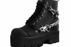 A9752 Black 7-Eye Chain & Strap Dino Lug Boot