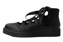 A9768L Women Black TUKskin™ 5-Loop Ribbon Mary Jane