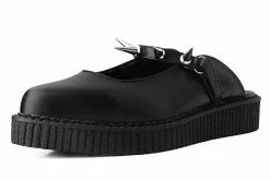 A9769L Black TUKskinโข Spike Strap Pointed Mule New Arrivals