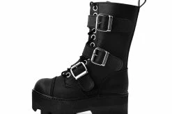 A9801 Black 12-Eye 3-Strap Dino Boot