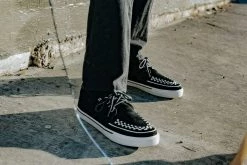 A9807 Black Suede D-Ring Interlace VLK Sneaker Women