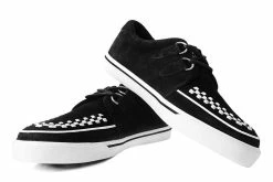 A9807 Black Suede D-Ring Interlace VLK Sneaker Women