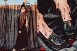 A9826L Black Oil Haze Loafer Platform