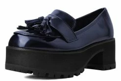A9826L Black Oil Haze Loafer Platform