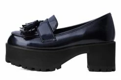 A9826L Black Oil Haze Loafer Platform