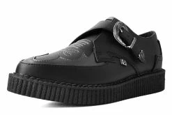 A9847 Black TUKskin™ Western Antique Buckle Pointed Creeper